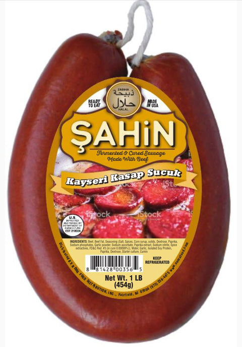 Şahin Kayseri Butcher Style Soujouk (454 gr 1lb)