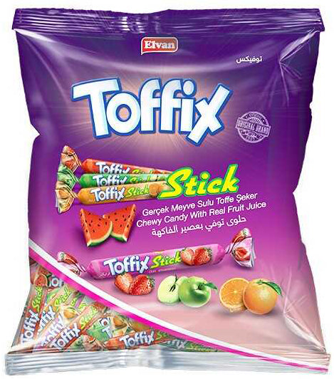 Elvan Toffix Stick Fruit Mix Candy (1000 gr)