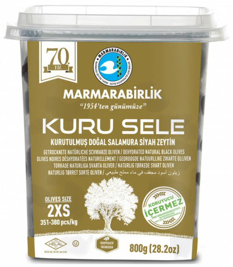 Marmarabirlik Kuru Sele Black Olives 2XS (800 gr 28.2oz)