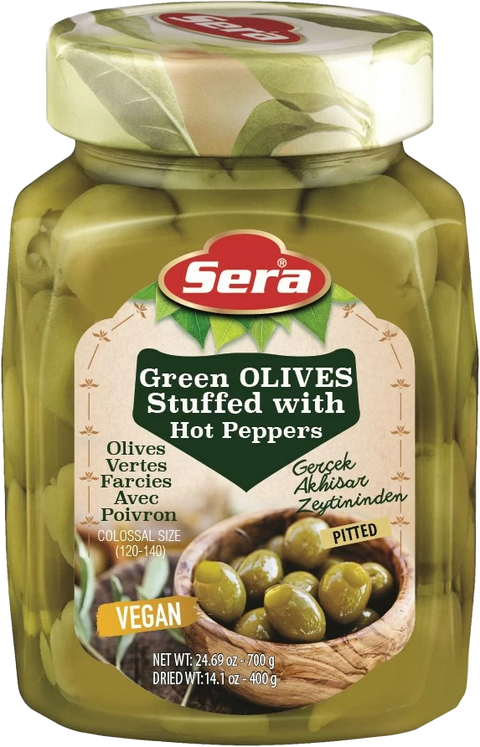 Sera Acı Biberli Yeşil Zeytin (700 gr)