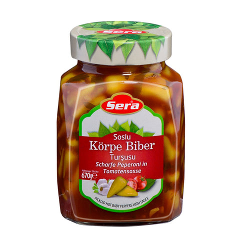 Sera Pickled Hot Baby Peppers in Sauce (670 gr 23.6oz)