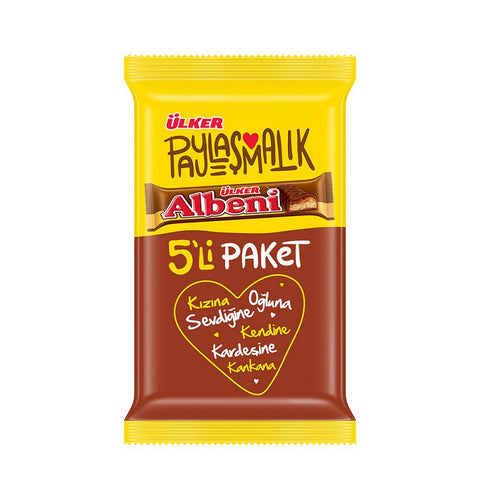 Ulker Albeni Milk Chocolate Coated Bar with Caramel (5 pcs)