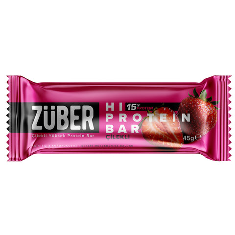 Zuber Hi Protein Bar with Strawberry (45 gr)