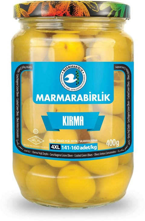 Marmarabirlik Yeşil Zeytin 3XL Boy - Kırma (400 gr)