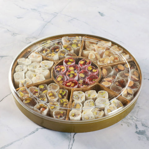 Hacı Şerif Round Turkish Delight Roll with Mixed Nuts 500 gr
