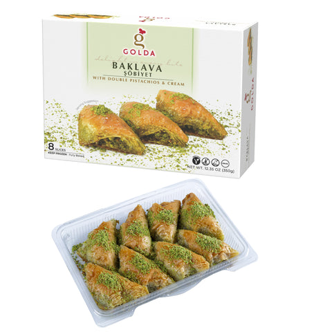 Golda Şöbiyet Baklava with Double Pistachio & Cream (350 gr)