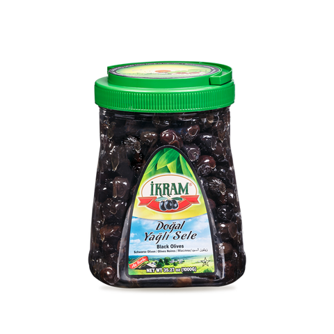 Ikram Natural Black Olives (1000 gr)
