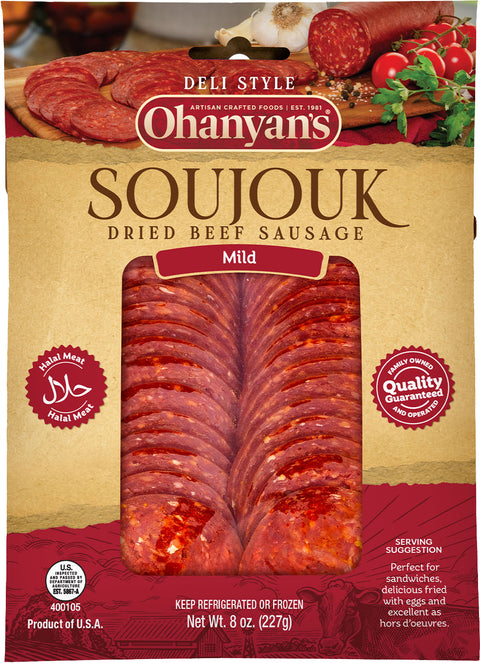 Ohanyan's Beef Sliced Sujuk Mild (227 gr 8oz)