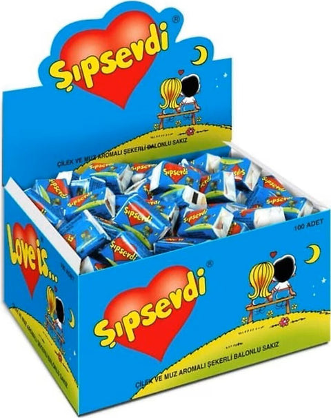 Şıpsevdi Strawberry and Banana Gum (100 pcs box)