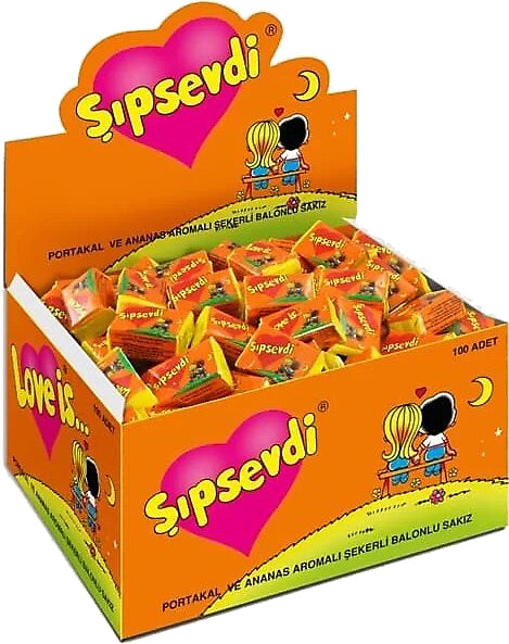 Şıpsevdi Orange and Pineapple Gum (100 pcs box)