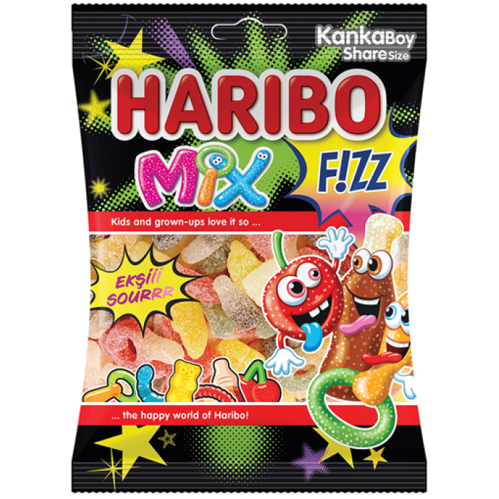 Monument Syd Faktura Haribo Mix Fizzy Sour (70 gr) - 1604010