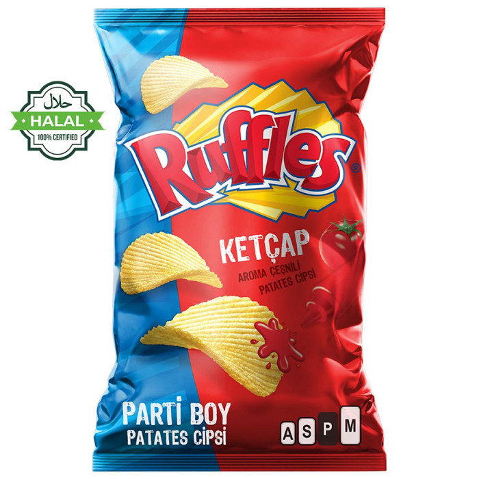 Ruffles Potato Chips with Ketchup  - From Turkey Halal (107 gr)