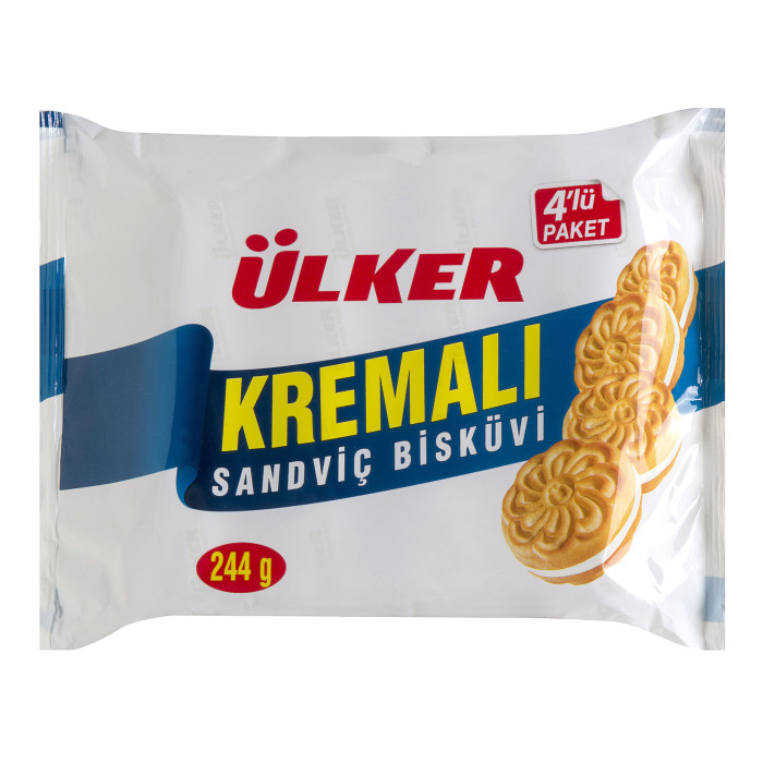 Ulker Creamy Sandwich Biscuits 4 pack (244 gr)