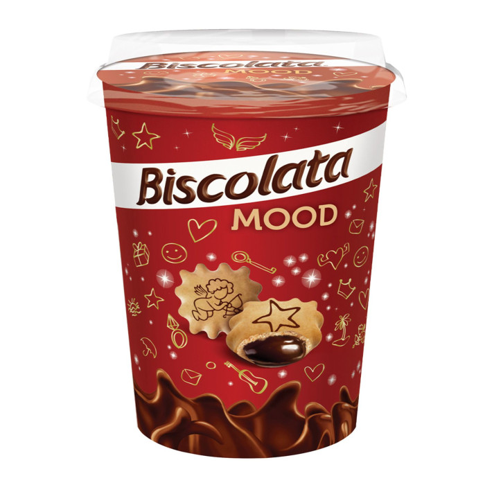 Biscolata Mood Mini Biscuits with Chocolate Filling (125 gr 4.4oz)