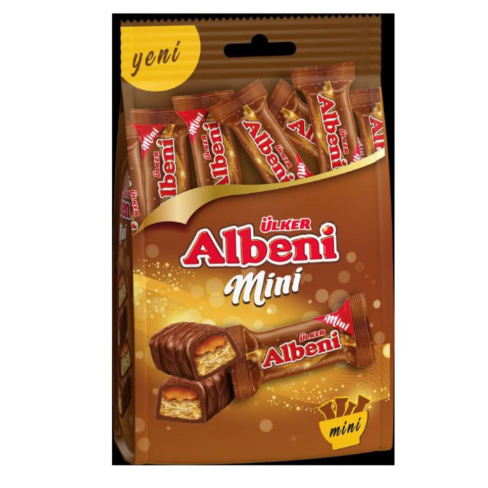 Ulker Albeni Milk Chocolate Coated Bar with Caramel - Mini (pack)