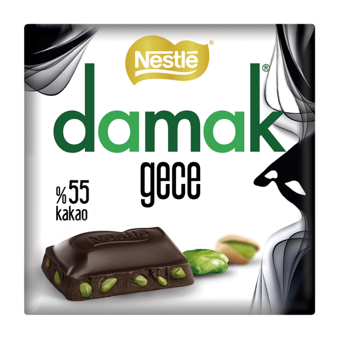 Nestle Damak Dark Bitter Chocolate with Pistachio (60 gr 2.1oz)