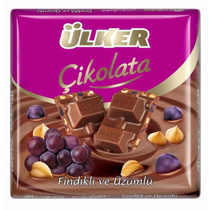 Ulker Chocolate with Nut and Grape (70 gr)