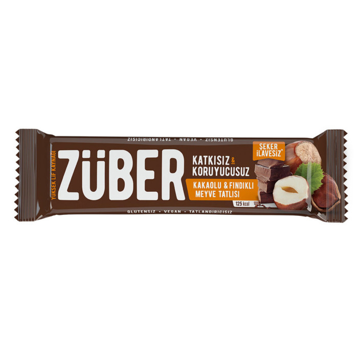Zuber Hazelnut Chocolate Fruit Bar (40 gr 1.4oz)