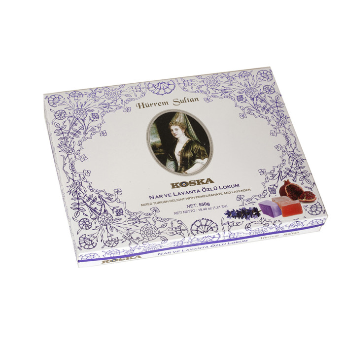 Koska Mixed Turkish Delight with Pomegranate and Lavender (550 gr 19,40 oz)