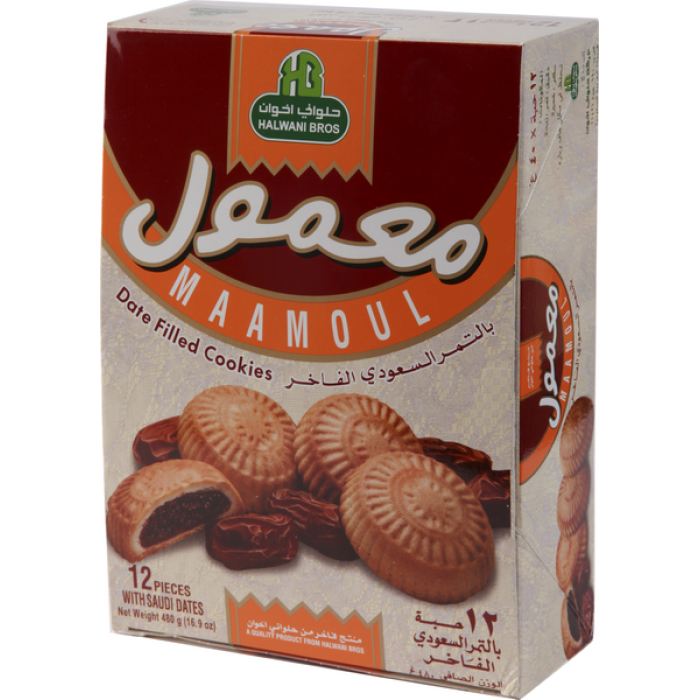 Halwani Bros Maamoul Filled with Date Cookies 16.9 oz 480 g