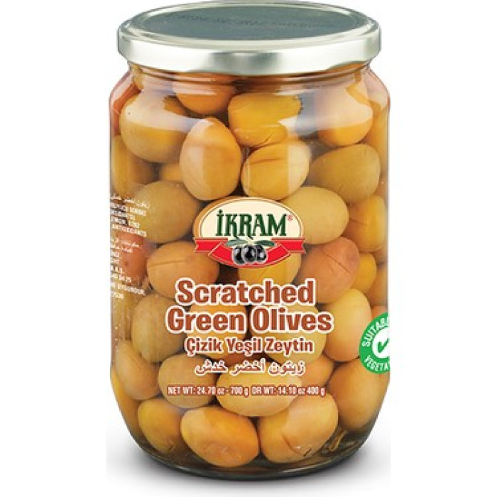 Ikram Green Olives Scratched (400 gr)