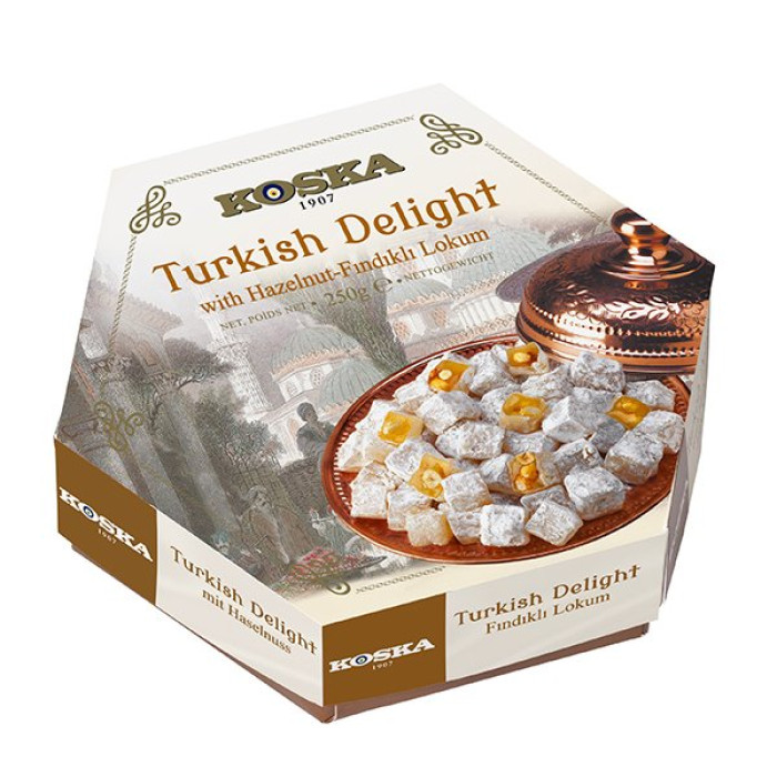 Koska Turkish Delight with Hazelnut (250 gr 8.8oz)