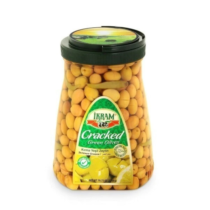 Ikram Cracked Green Olives (2260 gr 80oz)