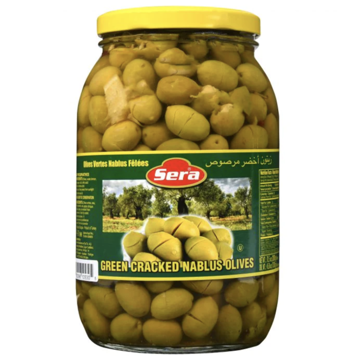 Sera Green Cracked Nablus Olives (1080 gr)