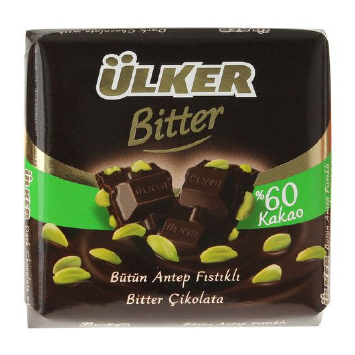 Ulker Bitter Chocolate with Antep Pistachio (70 gr)