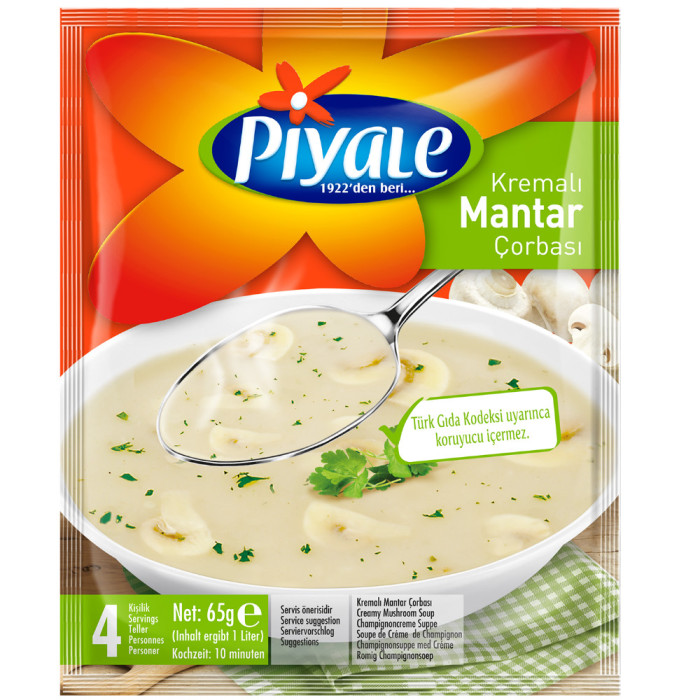 Piyale Creamy Mushroom Soup (65 gr 2.3oz)