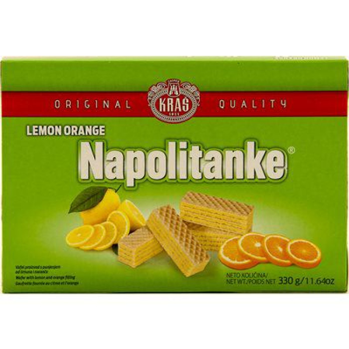 Kras Napolitanke Lemon Orange Wafers (330 gr 11.6oz)