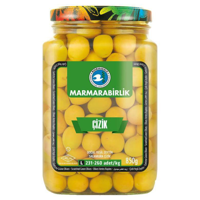 Marmarabirlik Green Olives - Scratched L (850 gr 30oz)