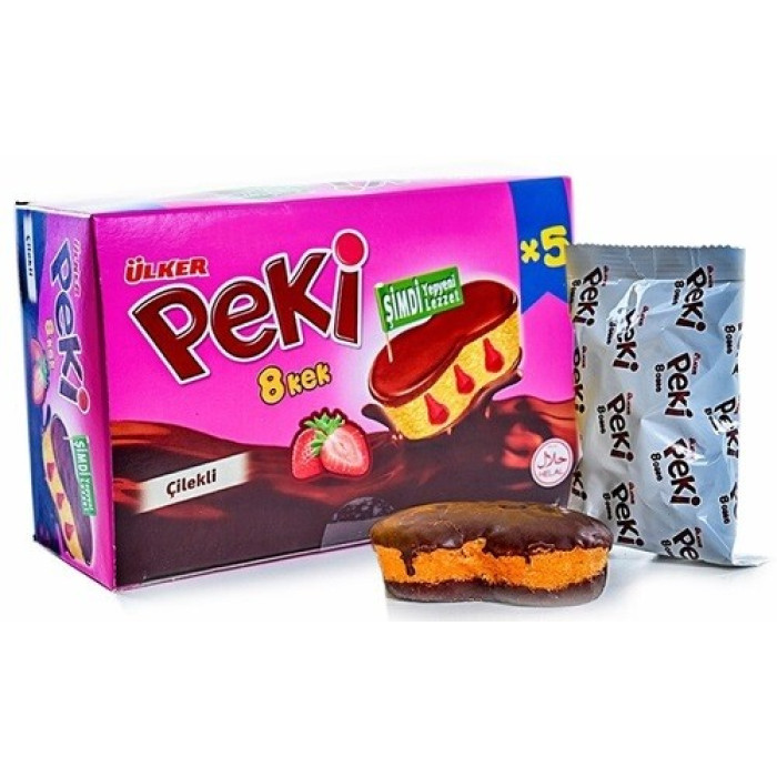 Ulker Peki 8 Cake Chocolate with Strawberry (210 gr 7.4oz)