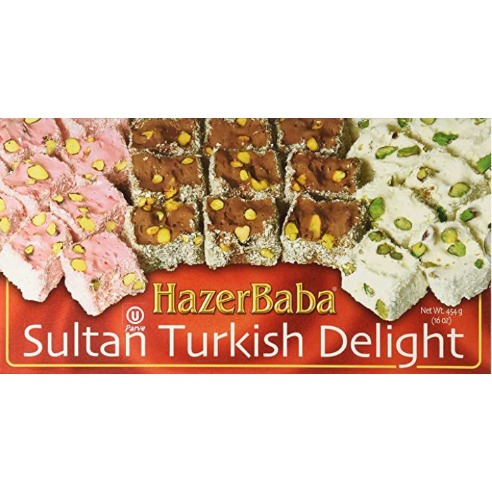 Hazerbaba Sultan Mixed Turkish Delight with Pistachios (454 gr 1lb)