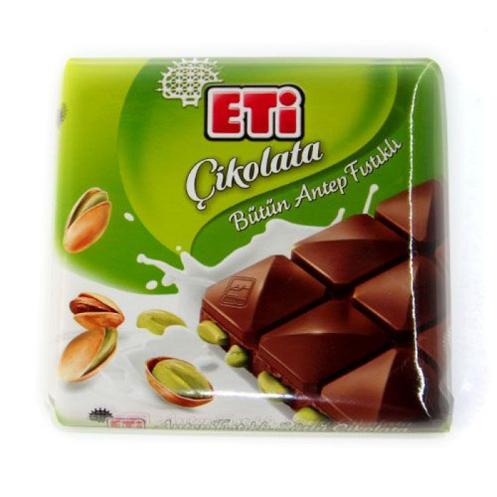 Eti Milk Chocolate with Pistachio (75 gr 2.7oz)