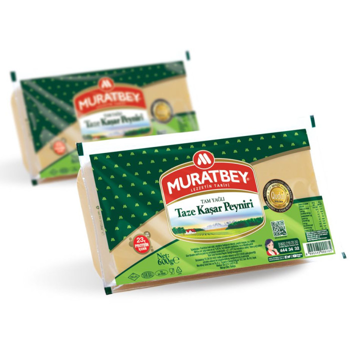 Muratbey Fresh Kashkaval Cheese - Full Fat (600 gr 21.1oz)