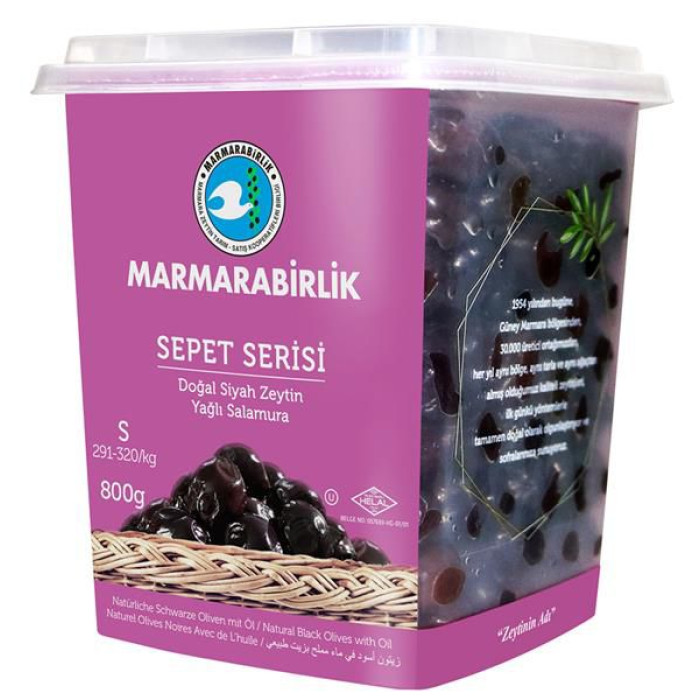 Marmarabirlik Gemlik Natural Black Olives (800 gr)