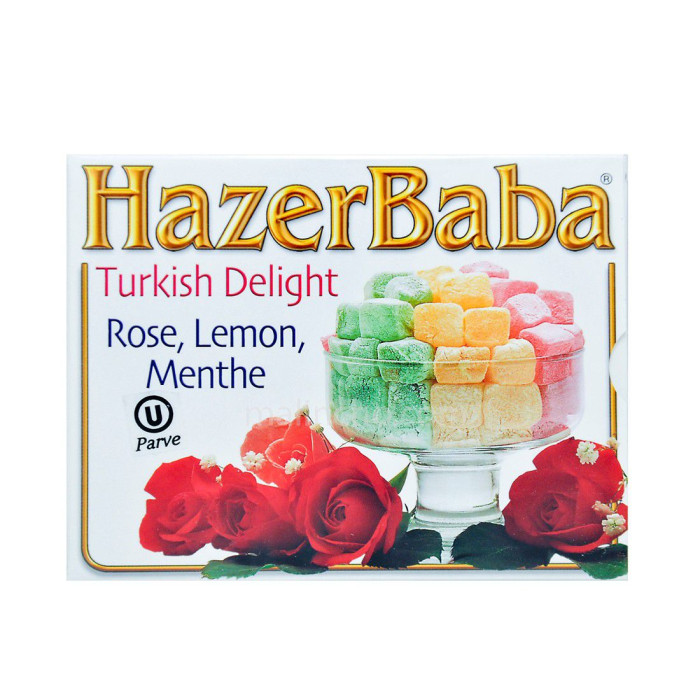 Hazerbaba Rose, Lemon, Mint Flavored Turkish Delight (454 gr 1lb)
