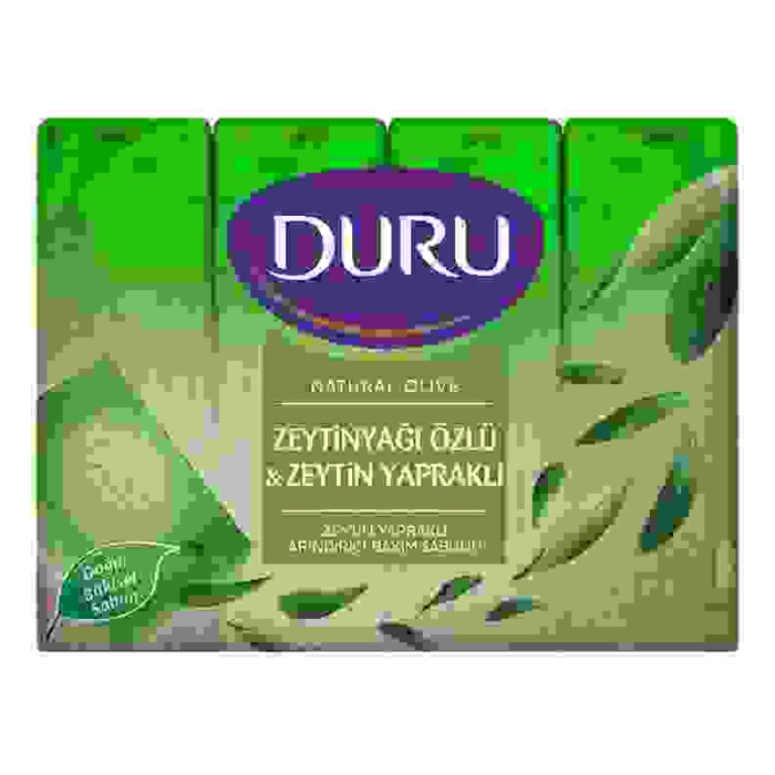 Duru Olive Oil Extract Olive Leaf Bath Soap Set of 4 (600 gr 21.2oz)