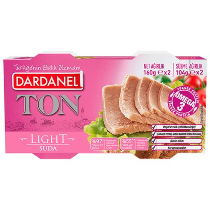 Dardanel Ton Tuna Fish - Light  (2 x 160gr 5.6oz)