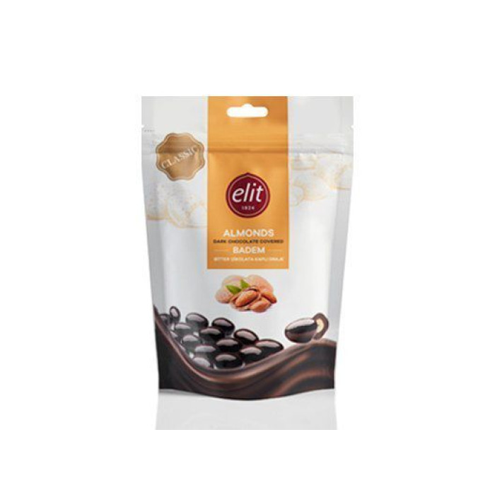 Elit Almond Bitter Chocolate Dragee (125 gr 4.4oz)