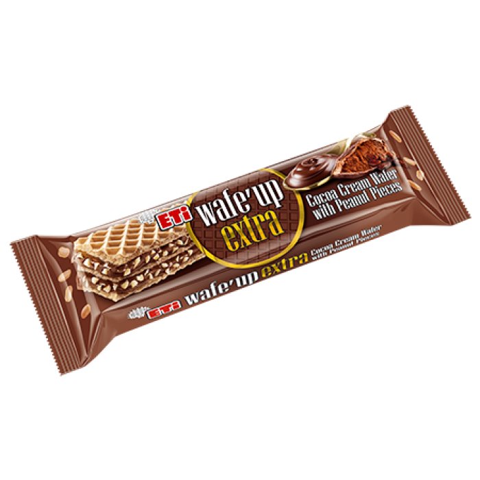 Eti Wafe Up Extra Cocoa Cream Wafer with Peanut Pieces (29 gr 1oz)