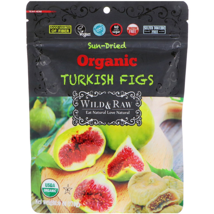 Wild Raw Organic Sun Dried Turkish Figs (170 gr)