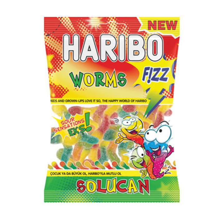 Haribo Fizzy Worms (80 gr)