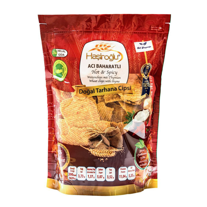 Hasiroglu Organic Tarhana Chips Hot Spicy (450 gr)