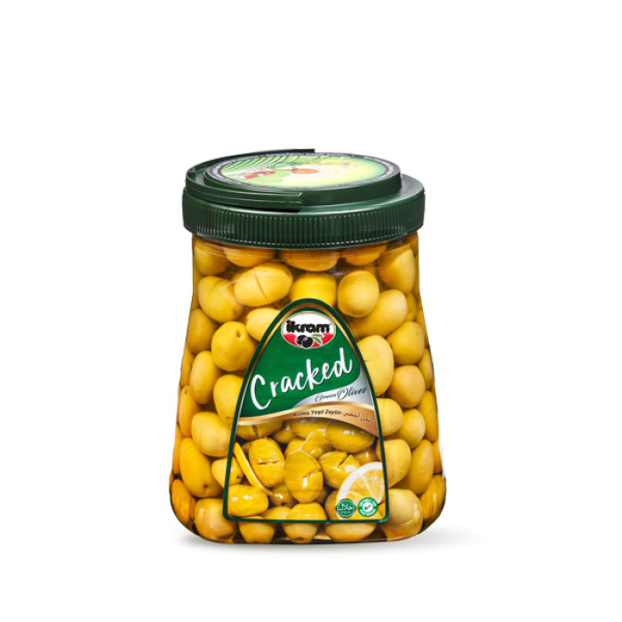 Ikram Green Olives Cracked Pet (950 gr)