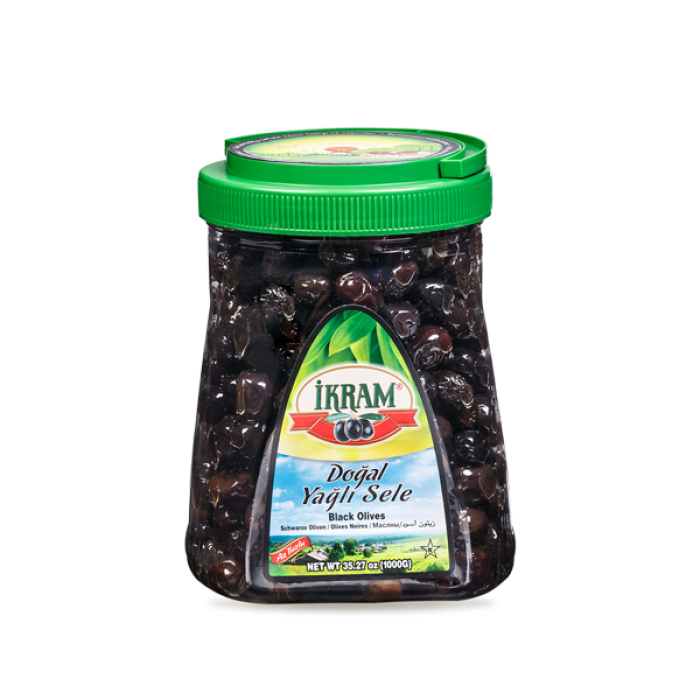 Ikram Natural Black Olives (1000 gr)