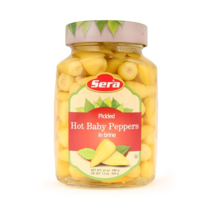 Sera Hot Pickled Baby Peppers (680 gr)