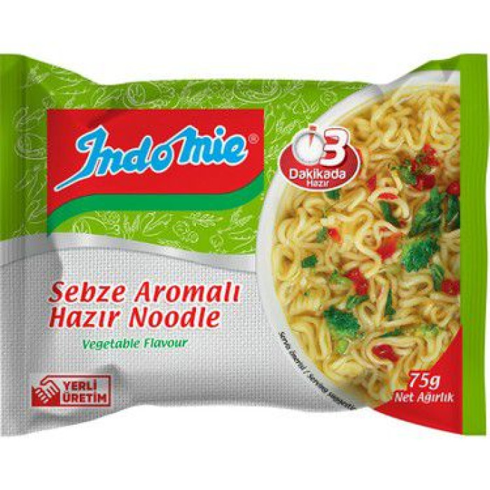 Indomie Instant Noodles Vegetable Flavour (5 packs x 75 gr 2.7oz)