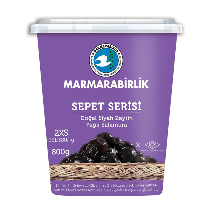 Marmarabirlik Black Olives Size 2XS - Basket Series (800 gr 28.2oz)